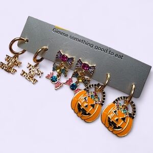 Halloween Themed Multicolor Earrings Set
